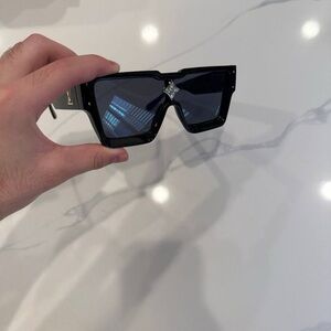Louis Vuitton Cyclone Sunglasses with Silver Accent